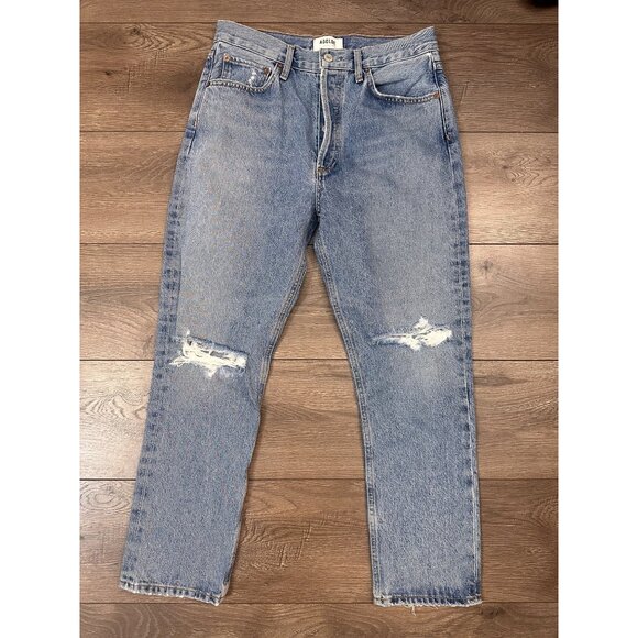 AGOLDE Riley High Rise Straight Crop in Escalate 28 - Picture 8 of 13